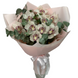 Bouquet of 9 orchids with eucalyptus